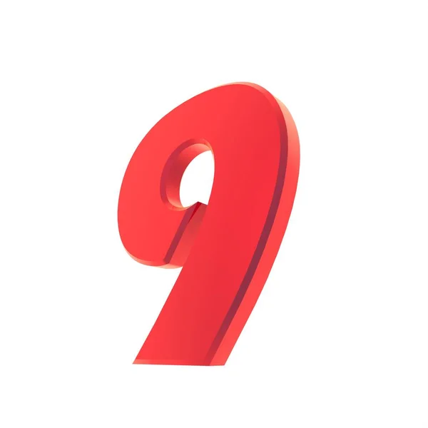 赤の3D番号または数字 番号は 画像のレンダリング — ストック写真