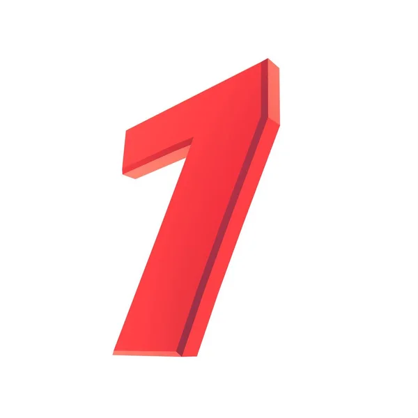 Red Number Figure Numbering Rendering Image — Stock Photo, Image