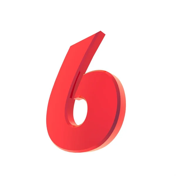 Número Rojo Figura Numeración Representación Una Imagen — Foto de Stock