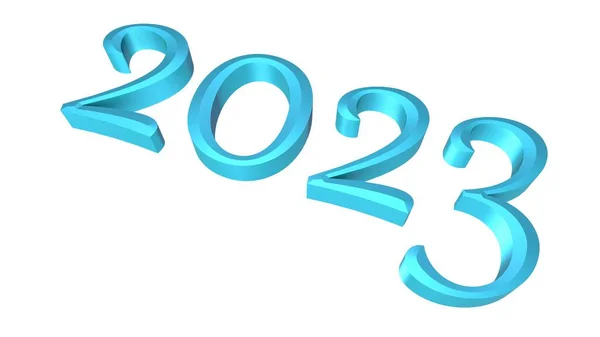 Новорічна Прикраса Синім Номером 2023 — стокове фото
