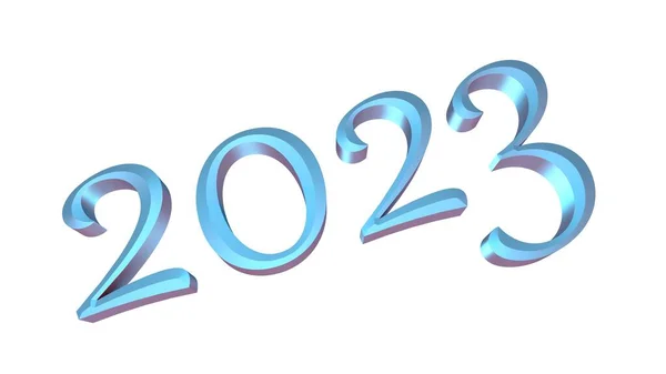 Kerstversiering Met Blauw Nummer 2023 — Stockfoto