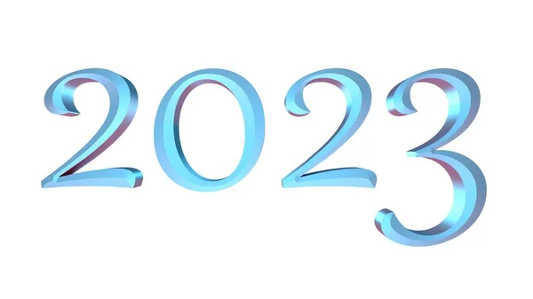 Ozdoba Świąteczna Niebieskim Numerem 2023 — Zdjęcie stockowe