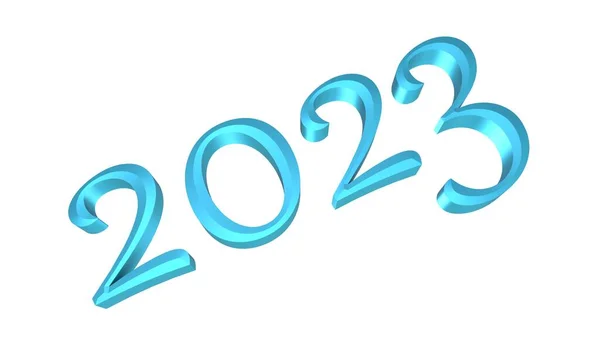 Kerstversiering Met Blauw Nummer 2023 — Stockfoto