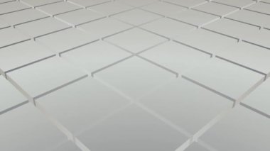 Looping abstract background of divergent cubes. 3D rendering.