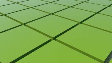 Looping abstract background of divergent cubes. 3D rendering.