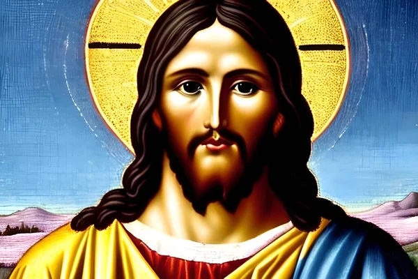 Образ Иисуса Христа Религия Культура Праздники Стоковая Картинка