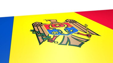 Moldova flag on a white background.