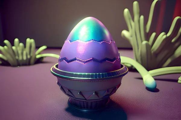 Unique Easter Egg Religious Spring Holiday — Stock Photo, Image