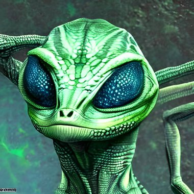 Alien lizard. Extraterrestrial being or predator.