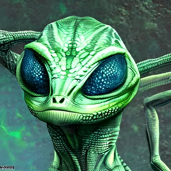 Alien Lizard Extraterrestrial Being Predator — Stock Photo, Image