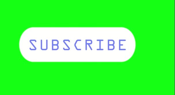 Botão Pop Assinatura Azul Branco Fundo Cromado Verde Imagens Vídeo — Vídeo de Stock