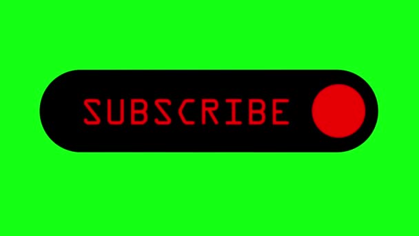 Μαύρο Και Κόκκινο Κουμπί Εγγραφής Ένα Πράσινο Φόντο Κλειδί Chroma — Αρχείο Βίντεο