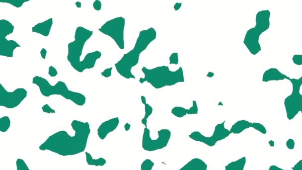 Weiß Grüner Hintergrund Aus Auftauchenden Flecken Videomaterial — Stockvideo