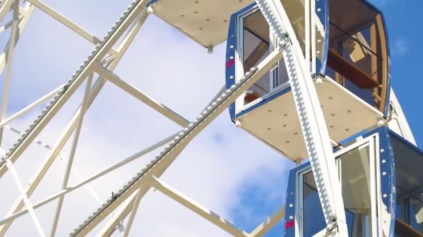 Ferris Wheel Close Recreation Entertainment Short Video Footage — Stock Video