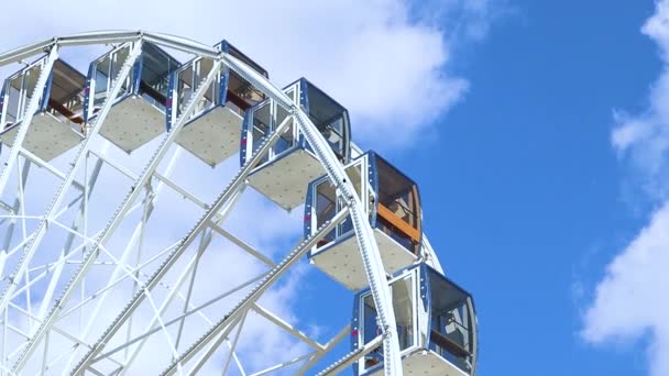 Ferris Wheel Close Recreation Entertainment Short Video Footage — Stock Video
