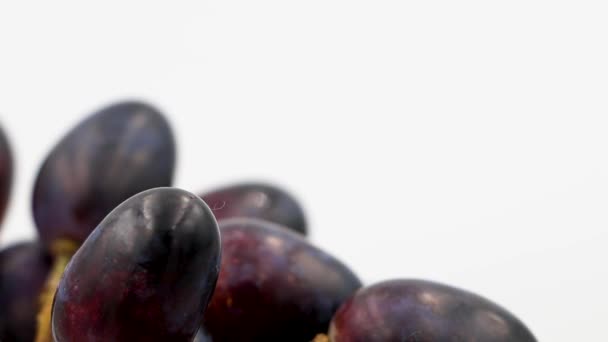 Gros Plan Des Raisins Rotation Des Fruits Frais Images Vidéo — Video