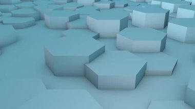 Mavi 3D altıgen şeklinde canlandırılmış giriş ekran koruyucusu.