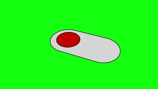 Кнопка Питания Слайдер Анимация Движения — стоковое видео