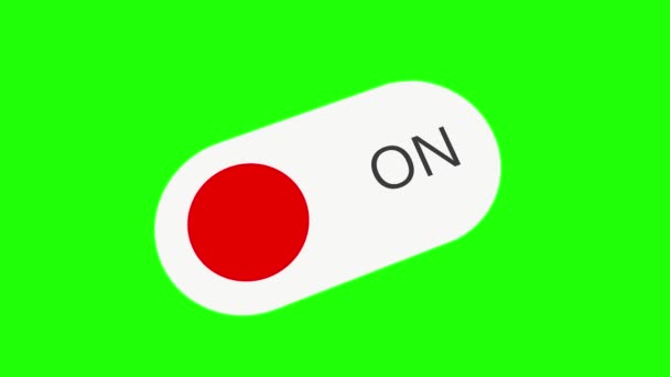 Botón Encendido Control Deslizante Animación Movimiento — Vídeo de stock