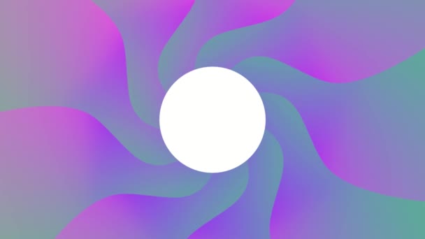 紫色液体的圆形背景是由光滑的线条制成的 渲染动画 — 图库视频影像