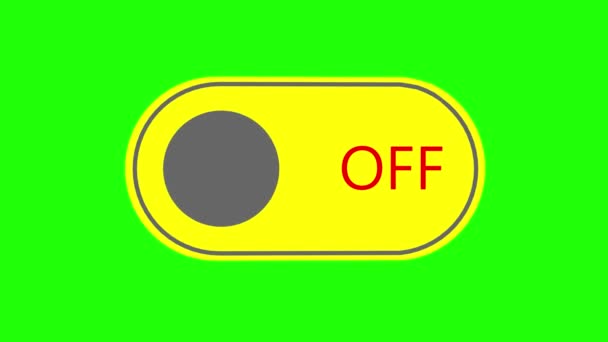 Botón Plano Interruptor Chromakey Representación Animación — Vídeo de stock