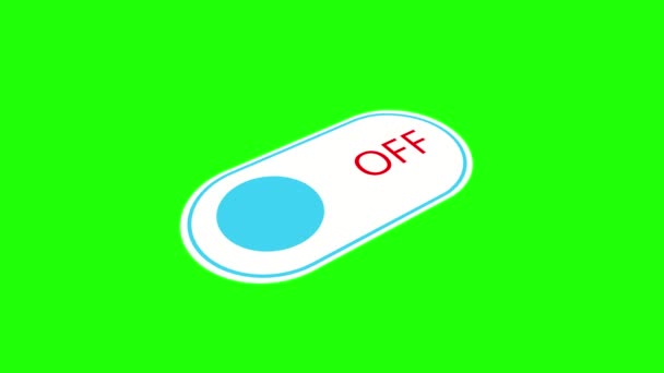 Κουμπί Ενεργοποίησης Χρωματικό Φόντο Πλάνα Για Επεξεργασία Βίντεο Αποτύπωση Animation — Αρχείο Βίντεο