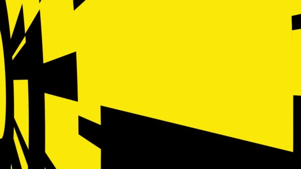 노란색 배경입니다 인트로를 만들기위한 렌더링 애니메이션 — 비디오