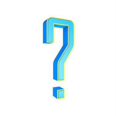 3d question mark on a white background.