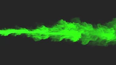 Yeşil zehirli duman akışı. Simülasyon oluşturuluyor. Giriş için görüntü canlandırması.