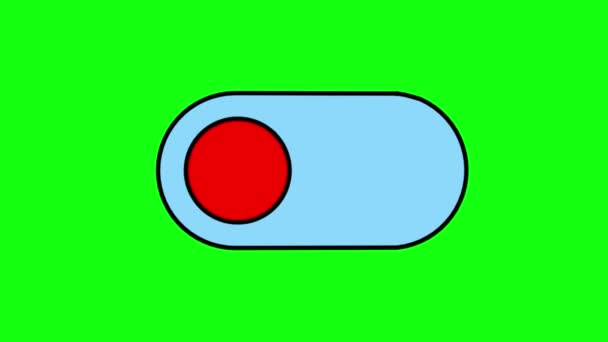 Πλάνα Του Κουμπιού Ρεύματος Στο Chromakey Αποτύπωση Animation — Αρχείο Βίντεο