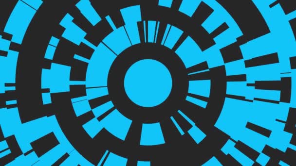Szary Niebieski Okrągły Tło Obrotowe Stylu High Tech Animacja Renderowania — Wideo stockowe