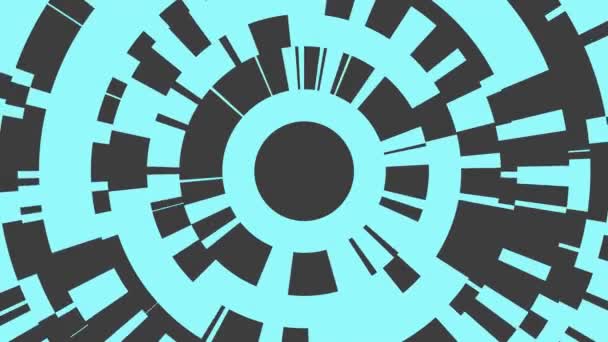 灰色蓝色圆形旋转背景 高科技风格 渲染动画 — 图库视频影像