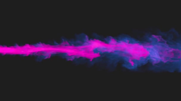 Rózsaszín Kék Füst Sötét Háttérrel Élénkítés Egy Füstfolyam Felvételek Intróhoz — Stock videók