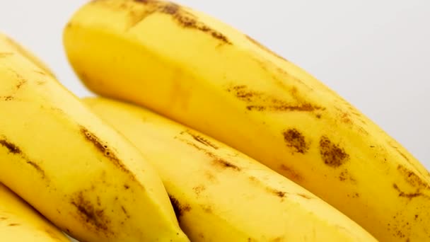 Żółte Banany Zbliżenie Rotacji — Wideo stockowe