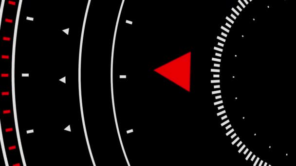 Grad Skala Kompass Kontrollpanel Animerad Skärmsläckare Teknik Och Vetenskap Att — Stockvideo