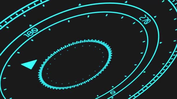 Skala Kompass Bedienfeld Animierter Bildschirmschoner Technologie Und Wissenschaft Animation Rendern — Stockvideo