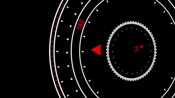 Skala Kompass Bedienfeld Animierter Bildschirmschoner Technologie Und Wissenschaft Animation Rendern — Stockvideo