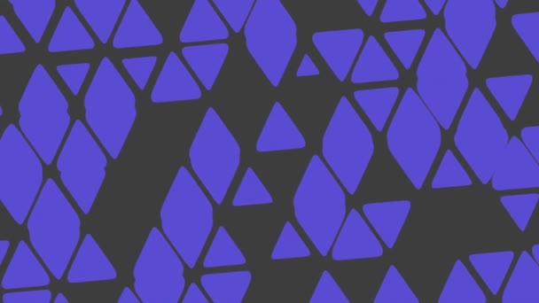 灰色の背景に青いポップアップ三角形の形で映像やイントロスクリーンセーバー アニメーションのレンダリング — ストック動画