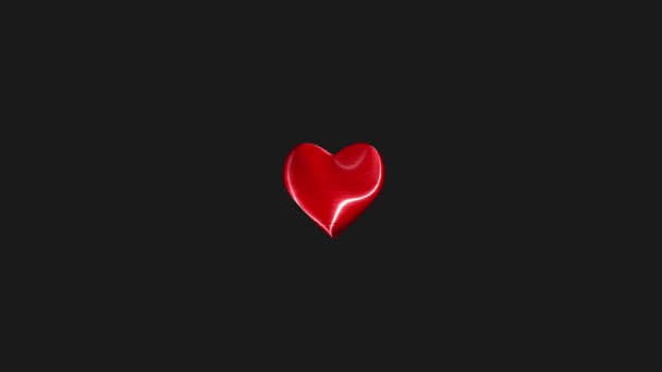 Красное Романтическое Сердце Кадры Анимация Редактирования — стоковое видео