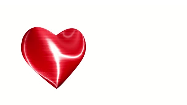 Κόκκινη Ρομαντική Καρδιά Τρισδιάστατο Κινούμενα Σχέδια Για Επεξεργασία — Αρχείο Βίντεο