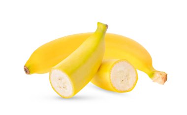 Beyaz arkaplanda izole edilmiş muz