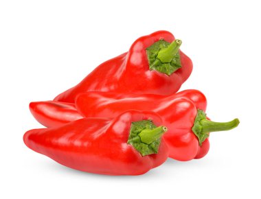 beyaz arkaplanda izole edilmiş tatlı biber