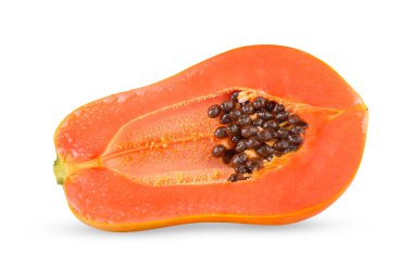 papaya beyaz arkaplanda izole