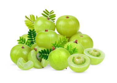 Beyaz arka planda Hint Bektaşi üzümü