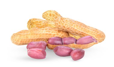 tatlı beyaz zemin üzerine fıstık