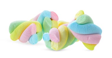 Beyaz arkaplanda izole edilmiş şekerlemeler