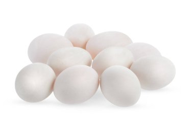 beyaz zemin üzerine beyaz yumurta