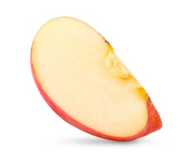 elma beyaz arkaplanda izole edildi