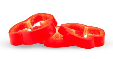 kırmızı biber beyaz arkaplanda izole edildi