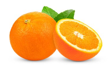 Beyaz arkaplanda portakal meyvesi izole